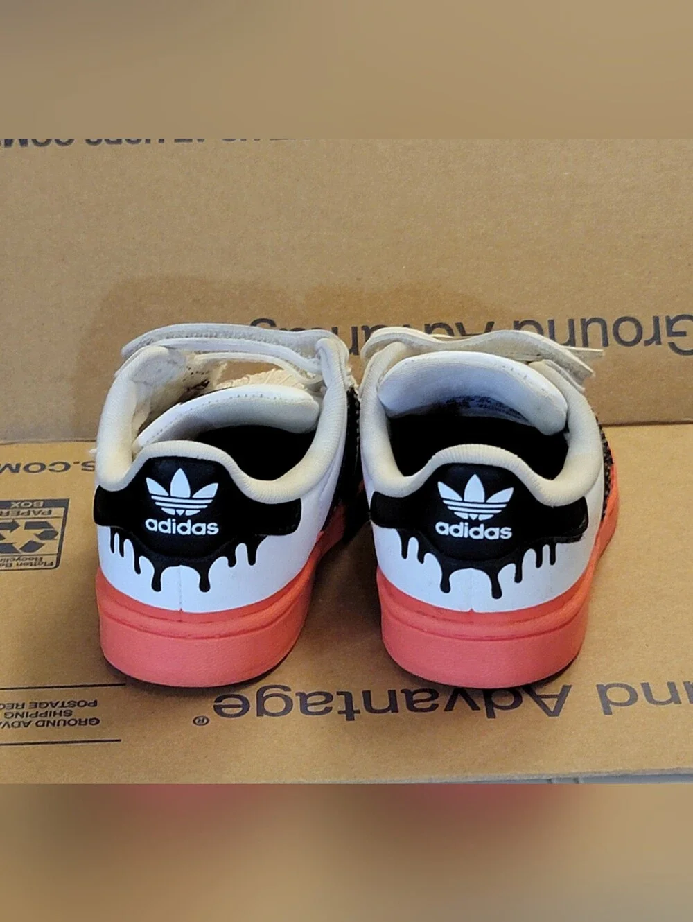 Adidas Superstar Infant 'Paint Drip - White Turbo' GY3329 Size 6K